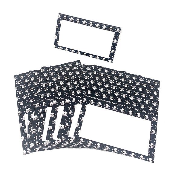 Skulls and Crossbones Halloween Theme Place Cards Set of 10 - Picture 1 of 1